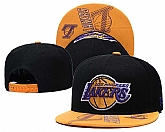 Lakers Team Logo Black Yellow Adjustable Hat GS,baseball caps,new era cap wholesale,wholesale hats